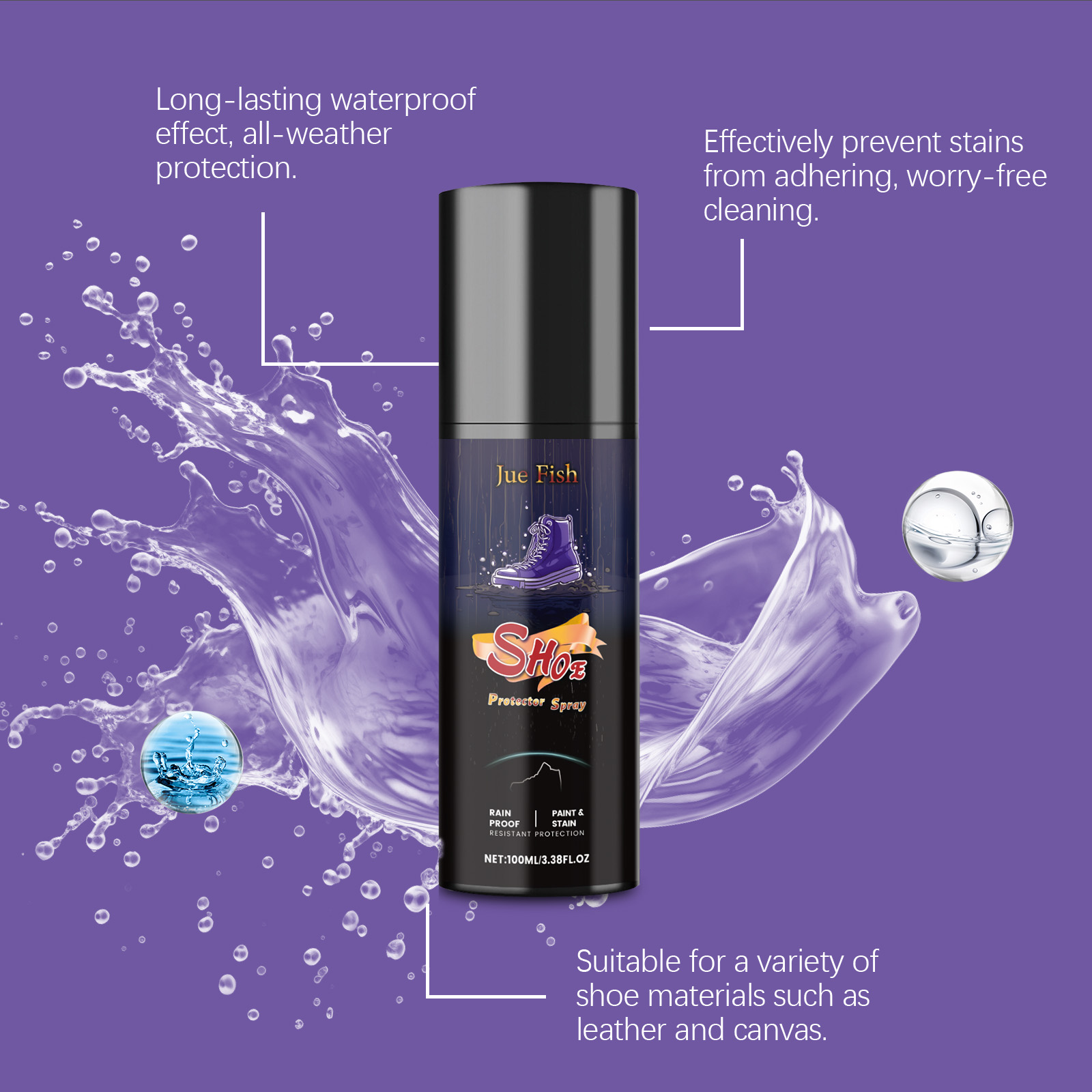 100ML Shoe Protector Spray Cle - Sneaker Care Cleaning Kit 评论和价格