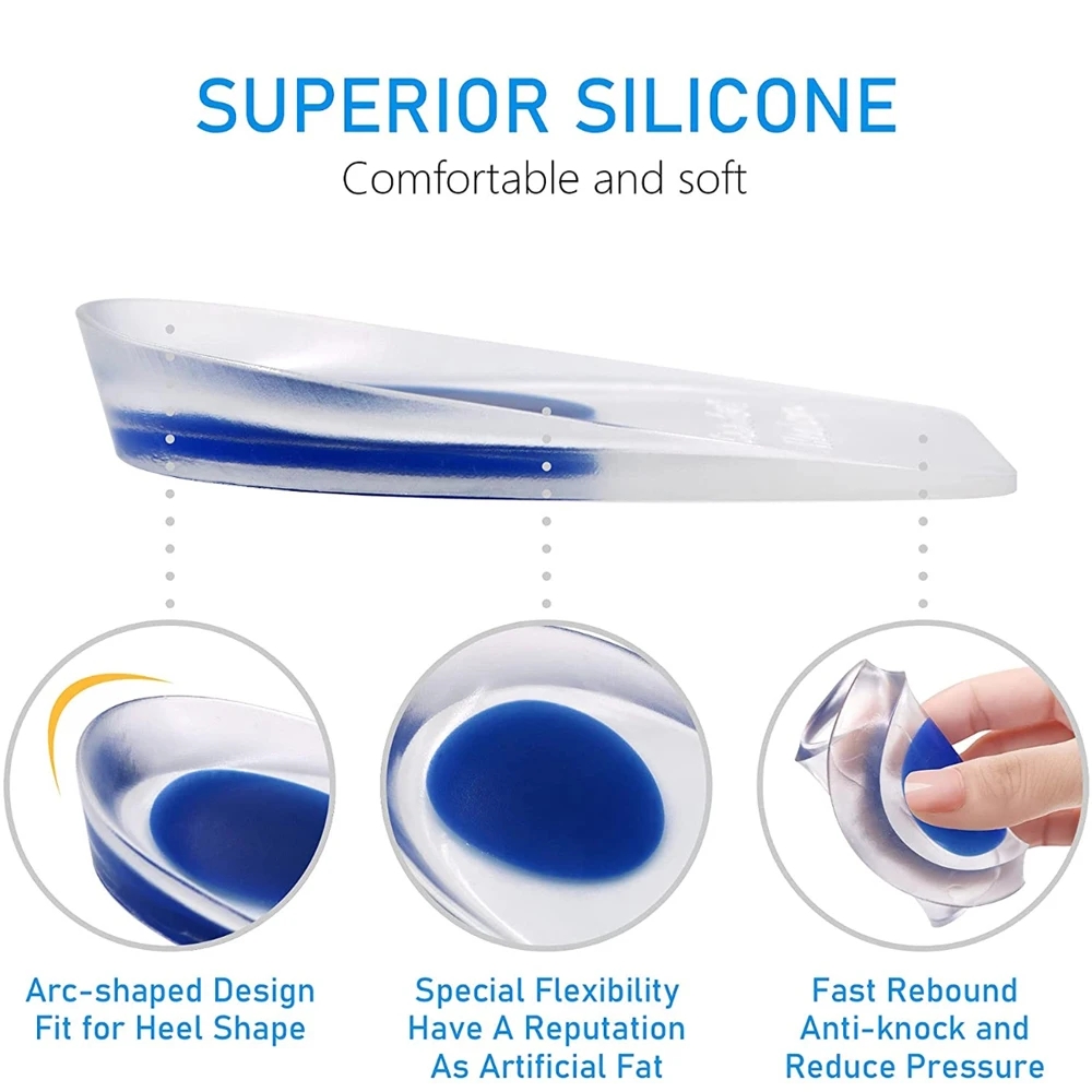 1 Pair EU40-44 gel insole sili - Heel Liner Grip 评论和价格