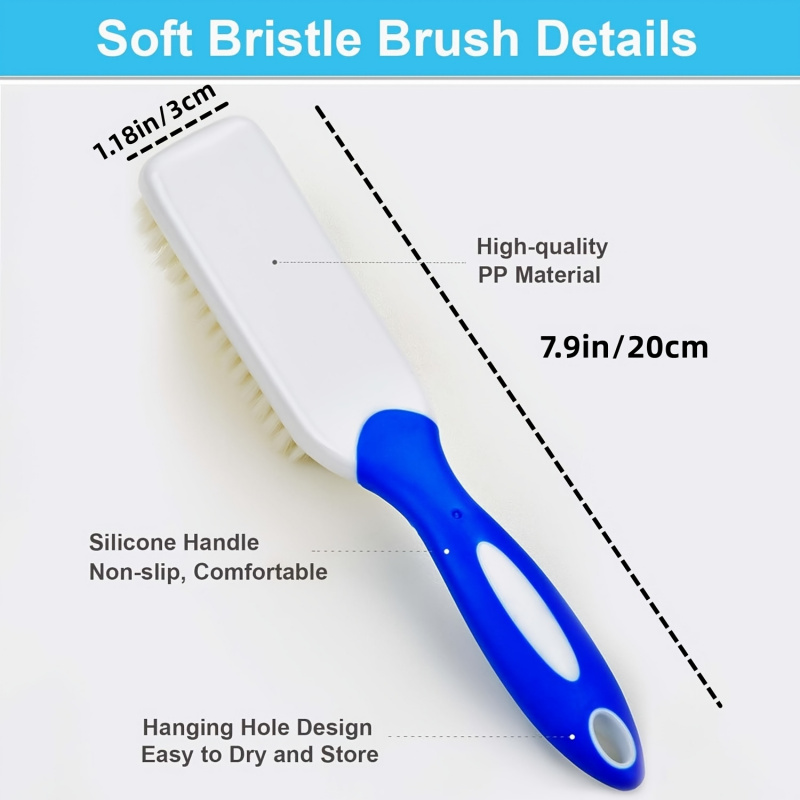 3Pcs Long Handle Ultra Soft Br - Sneaker Care Cleaning Kit 评论和价格